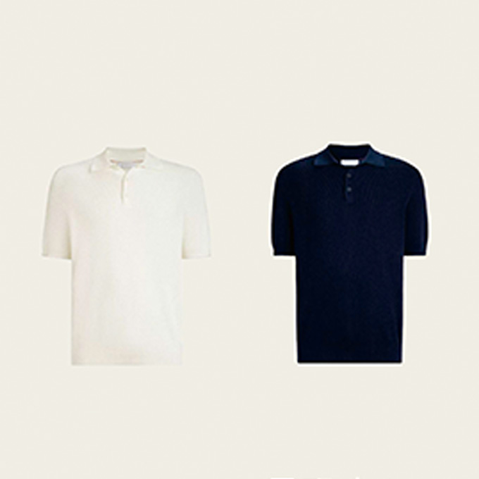 loro piana classic collar cotton short‑sleeve polo shirt